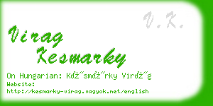 virag kesmarky business card